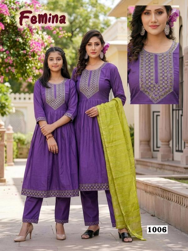 Desi kudi femina mother daughter duo kurtis wholesale